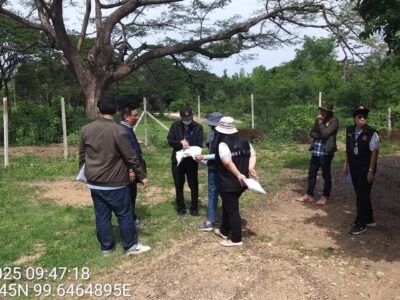 ตรวจสอบโครงการปรับปรุงเพิ่มประสิทธิภาพแหล่งน้ำ พร้อมระบบกระจายน้ำ สนับสนุนศูนย์วิจัยและบำรุงพันธุ์สัตว์หนองกวาง ตำบลเขาชะงุ้ม อำเภอโพธาราม จังหวัดราชบุรี